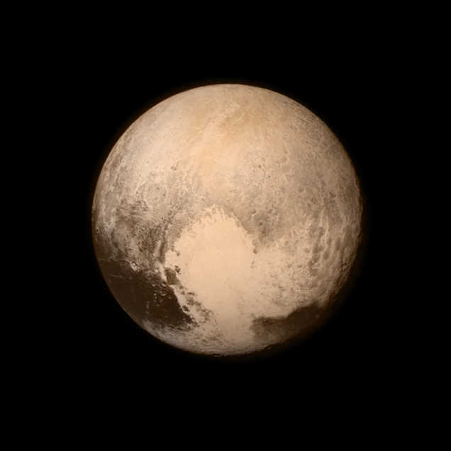 Photo: Pluto as imaged by NASA's New Horizons spacecraft on July 13, 2015.