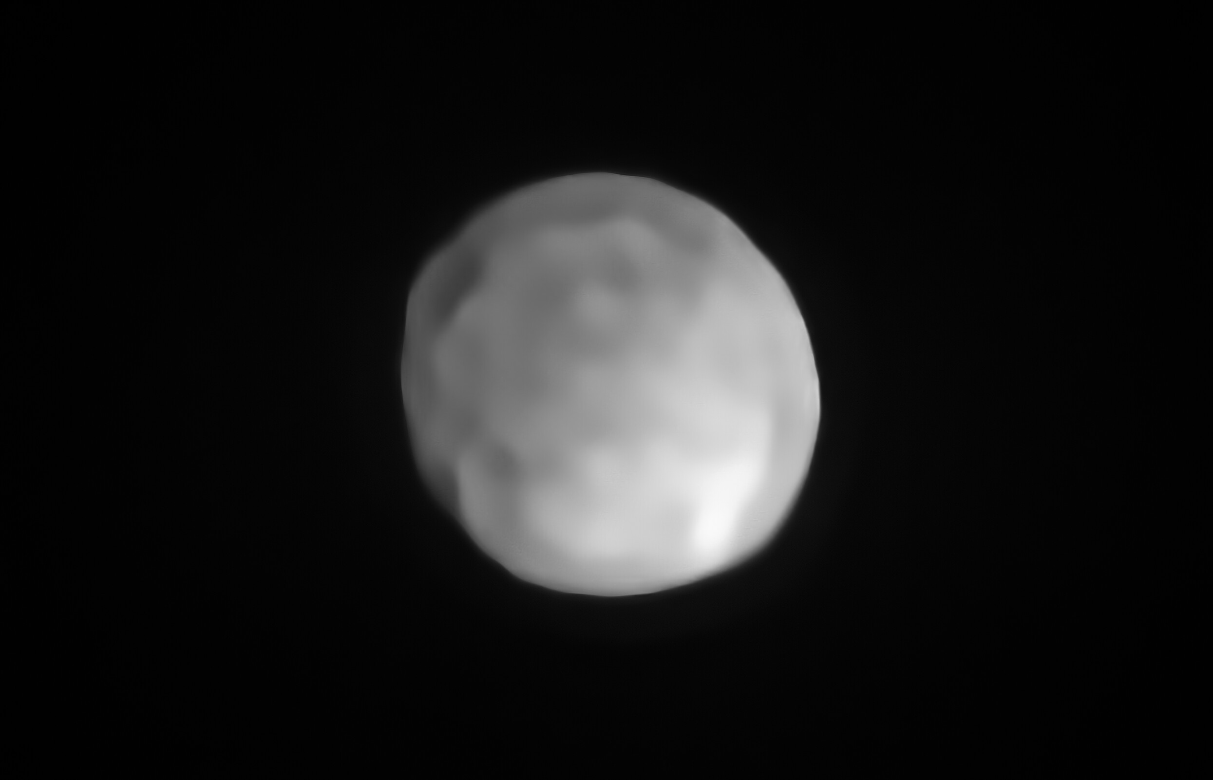 Photo: Asteroid/dwarf planet Hygiea. Credit: ESO/P. Vernazza et al./MISTRAL algorithm (ONERA/CNRS)